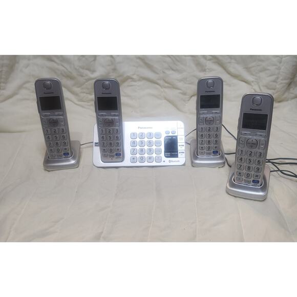 Panasonic KX-TGE270 4-Handsets White Link2Cell Bluetooth Cordless Phone System - Picture 5 of 5